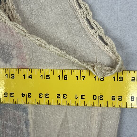 Kontrol Contemporary Vest Womens Open Front Top Size M Granny Square Trim - Picture 4 of 10